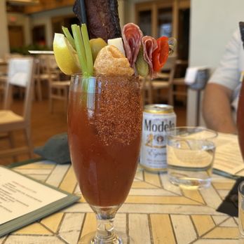 The Bungalow Kitchen - Bloody Mary with "up the protein" - New American Near Me - Tiburon, California The Bungalow Kitchen - Bloody Mary with "up the protein" - New American Near Me - Tiburon, California