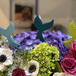 Leaf & Blossom - Beautiful flowers with hand painted mermaid tails!