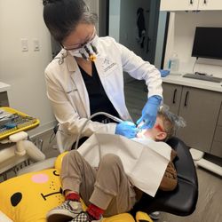 Madison Park Family Dentistry - 3 year old getting a full cleaning with the amazing Dr. Rosen!