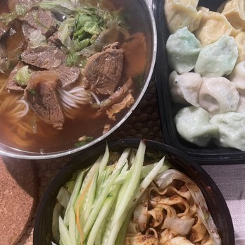 Julie's Noodles - 23. Beef Stewed Rice Noodles Soup, 11. Dumpling mixed order, Noodles 16. Noodles Soup with Meat and Bean Sauce - Noodles Near Me - Austin, Texas Julie's Noodles - 23. Beef Stewed Rice Noodles Soup, 11. Dumpling mixed order, Noodles 16. Noodles Soup with Meat and Bean Sauce - Noodles Near Me - Austin, Texas