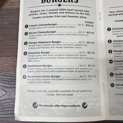 Stagecoach - Lunch Menu