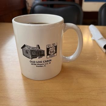 Old Log Cabin - Hot coffee with free refills. - New American Near Me - Pontiac, Illinois Old Log Cabin - Hot coffee with free refills. - New American Near Me - Pontiac, Illinois