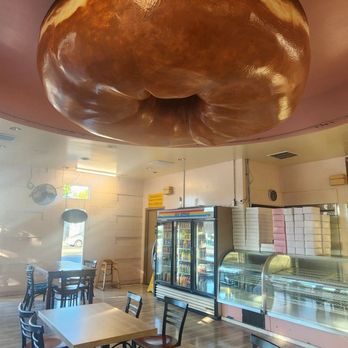 Happy Donuts - Huge donut on the ceiling - Donuts Near Me - Palo Alto, California Happy Donuts - Huge donut on the ceiling - Donuts Near Me - Palo Alto, California