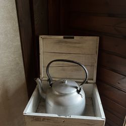 Antique tin kettle