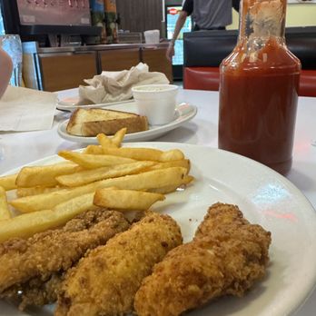 Sean's Shack - Chicken fingers with fries and toast. - Breakfast & Brunch Near Me - Raleigh, North Carolina