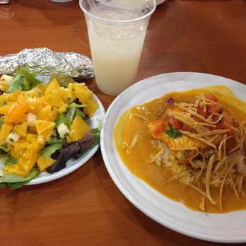 Chichen Itza Restaurant - Fish came with side of salad & fresh corn tortilla - Mexican Near Me - Los Angeles, California