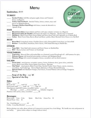 Menu photo 5 The Corner Kitchen Dahlonega, GA