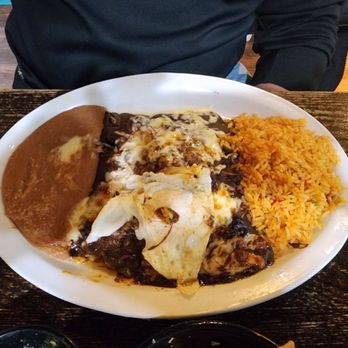 L & J Cafe - The mole enchiladas - Mexican Near Me - El Paso, Texas