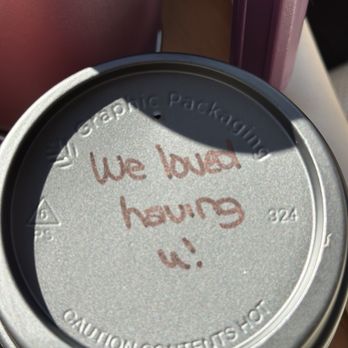Beans & Brews Coffee House - Love the little message on the lid! - Coffee & Tea Near Me - San Antonio, Texas Beans & Brews Coffee House - Love the little message on the lid! - Coffee & Tea Near Me - San Antonio, Texas