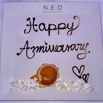 El Barzon - Complimentary "Happy Anniversary" Flan - Italian Near Me - Detroit, Michigan