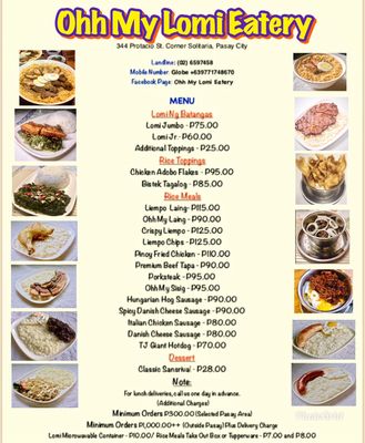 Menu photo 1 Ohh My Lomi Eatery Pasay, NCR Menu photo 1 Ohh My Lomi Eatery Pasay, NCR