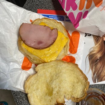 Dunkin' - Ask for no eggs this is what i got. Dry old croissant as well. - Donuts Near Me - Oxford, Pennsylvania Dunkin' - Ask for no eggs this is what i got. Dry old croissant as well. - Donuts Near Me - Oxford, Pennsylvania