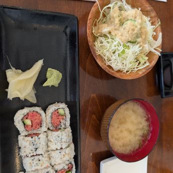 Sushi Nakata Express - Spicy Tuna roll, salad, miso soup - Sushi Bars Near Me - La Cañada Flintridge, California Sushi Nakata Express - Spicy Tuna roll, salad, miso soup - Sushi Bars Near Me - La Cañada Flintridge, California