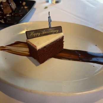 Chart House - slice of red velvet cake for our anniversary. - Seafood Near Me - Savannah, Georgia