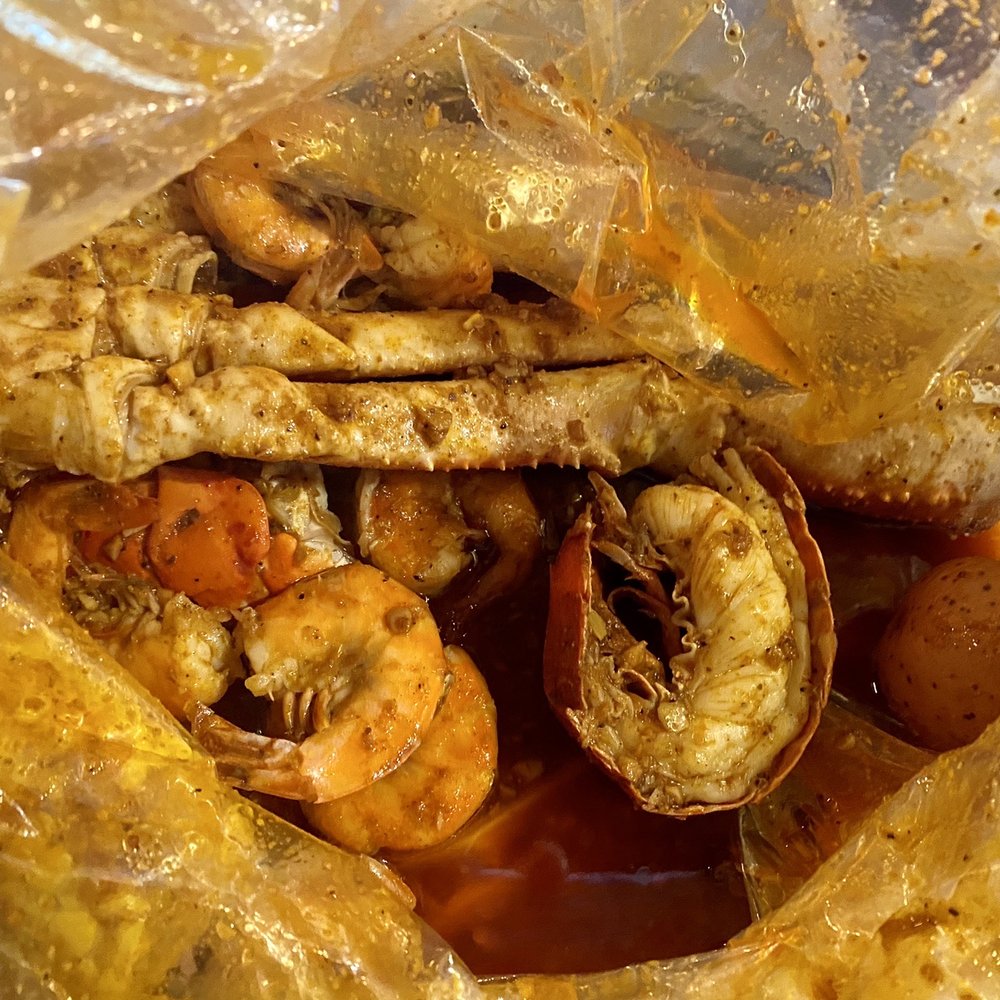 Mr. & Mrs. Crab Ocoee - Combo with crab legs, shrimp, and lobster tail. The #4 seasoning was incredible. - Seafood Near Me - Ocoee, Florida