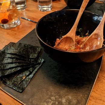Salt + Charcoal - Tuna Tartare (after) - Japanese Near Me - Brooklyn, New York Salt + Charcoal - Tuna Tartare (after) - Japanese Near Me - Brooklyn, New York