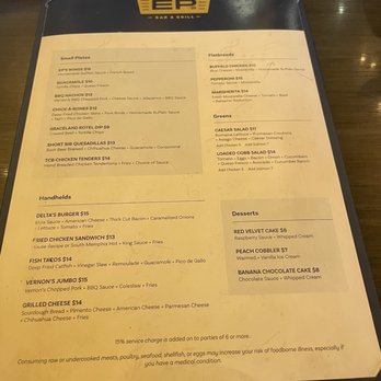 EP’s Bar & Grill - Menu - Southern Near Me - Memphis, Tennessee EP’s Bar & Grill - Menu - Southern Near Me - Memphis, Tennessee