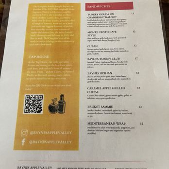 Bayne's Apple Valley - Pre-dinner menu - Bakeries Near Me - Freeland, Michigan Bayne's Apple Valley - Pre-dinner menu - Bakeries Near Me - Freeland, Michigan