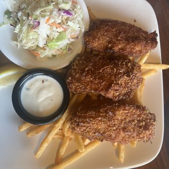 Big Fish Grill - Pecan Parmesan Encrusted Halibut - Seafood Near Me - Woodinville, Washington