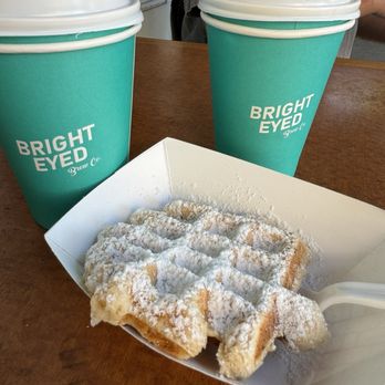 Bright Eyed Brew Co - Americano coffee and a hot fresh waffle!!! - Coffee & Tea Near Me - Ocean Springs, Mississippi