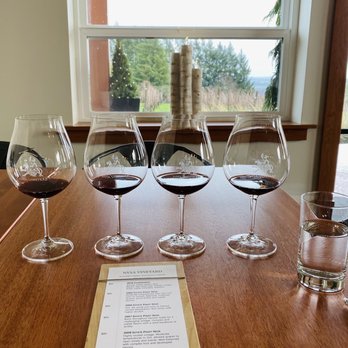 Nysa Vineyard - Tasting flight - Wineries Near Me - Dundee, Oregon Nysa Vineyard - Tasting flight - Wineries Near Me - Dundee, Oregon