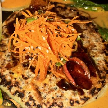 Little Bad Wolf - Glazed salmon with quinoa scallion pancakes baby bok choy - American Near Me - Chicago, Illinois