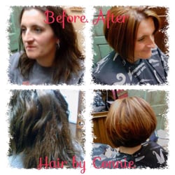 Infinity Barbershop and Salon - Before and After photo of hair color and short haircut style at Banana Clips Barber Shop and Salon in Fort Walton Beach Florida