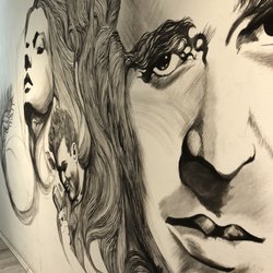 The Cut & Style - Murals inside the shop.
