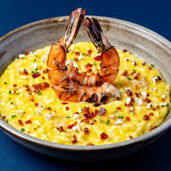 District Winery - Shrimp & "Grits" made with sweet corn risotto & popped sorghum, available on our brunch menu - Wineries Near Me - Washington, DC, District of Columbia District Winery - Shrimp & "Grits" made with sweet corn risotto & popped sorghum, available on our brunch menu - Wineries Near Me - Washington, DC, District of Columbia