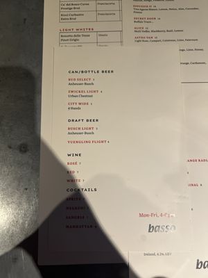 Menu photo 1 Basso Saint Louis, MO Menu photo 1 Basso Saint Louis, MO