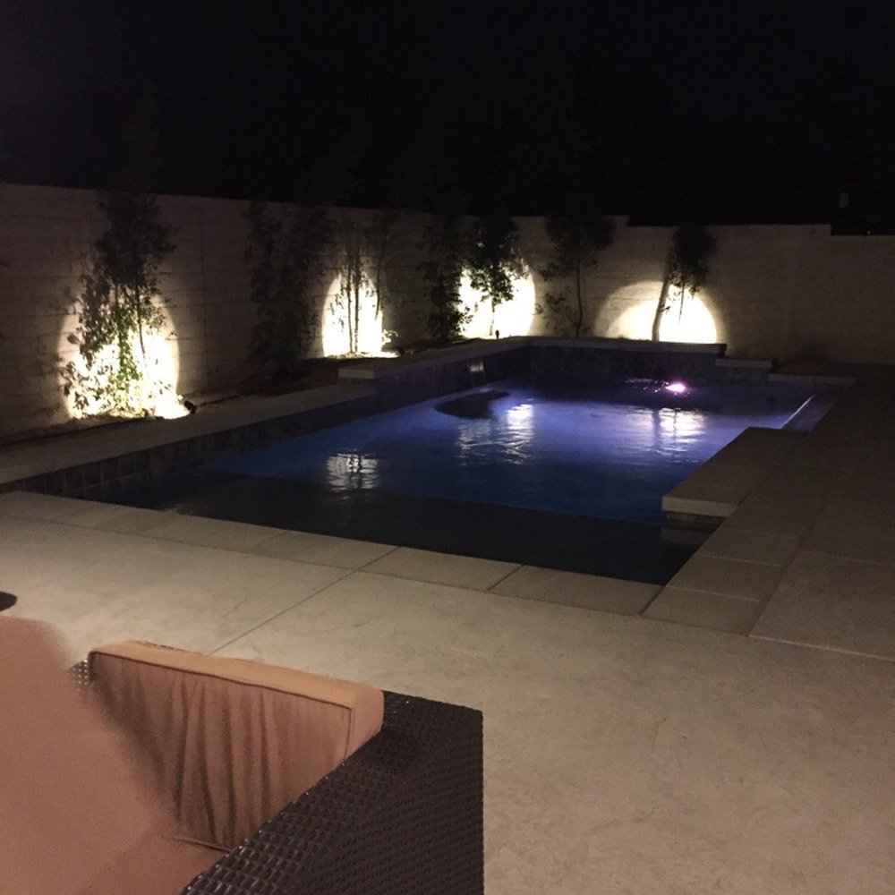 Creative Pools & Landscape - Another night view of the pool - Landscaping Near Me - Temecula, California Creative Pools & Landscape - Another night view of the pool - Landscaping Near Me - Temecula, California