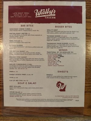 Menu photo 2 Wally's Wisconsin Tavern Denver, CO