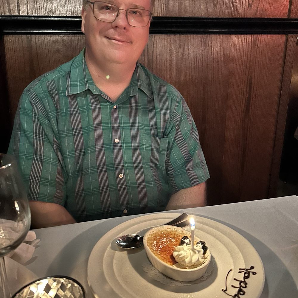 One Thirty Five Prime - Crème brûlée dessert for my husband's birthday - Steakhouses Near Me - Waco, Texas One Thirty Five Prime - Crème brûlée dessert for my husband's birthday - Steakhouses Near Me - Waco, Texas