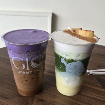 Giot - Vietnamese coffee with ube foam and sweet potato with matcha - Coffee & Tea Near Me - Richfield, Minnesota
