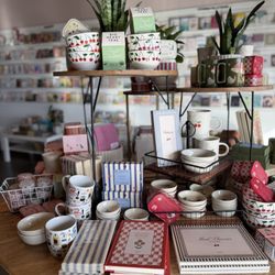 Unique selection of mugs, teas, journals, picture frames and houseplants for your gifting needs.