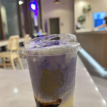 Tea Rrific - Ube brown sugar creme brûlée milk - Bubble Tea Near Me - Houston, Texas