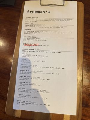 Menu photo 1 Freeman's Grub & Pub Greensboro, NC