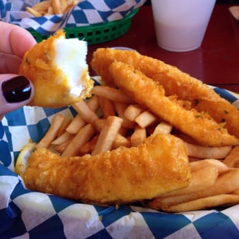 Alava's Fish-n-Chowder - halibut and fries! batter is SO light and fish is super fresh! so goooood!!! - Food Stands Near Me - Ketchikan, Alaska