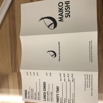 Maiko Sushi - the menu for the restaurant - Sushi Bars Near Me - Langford, British Columbia
