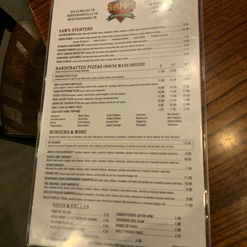 Sam's Place - Menu - Sports Bars Near Me - Hendersonville, Tennessee Sam's Place - Menu - Sports Bars Near Me - Hendersonville, Tennessee