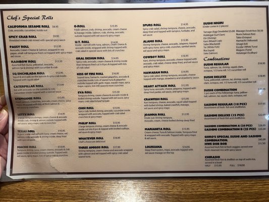 Menu photo 4 Goro's Sushi San Antonio, TX