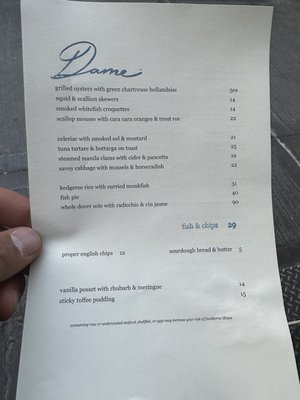 Menu photo 7 Dame New York, NY