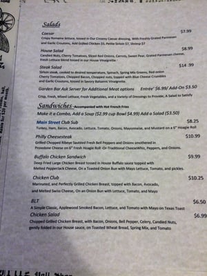 Menu photo 5 Main Street Restaurant Gilliam, LA