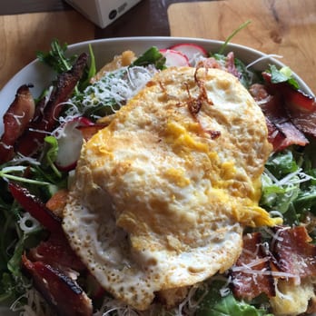 Sunbird Cape Cod - Summer Salad with fried egg on top. - New American Near Me - Orleans, Massachusetts