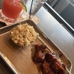 Burnt ends /coleslaw