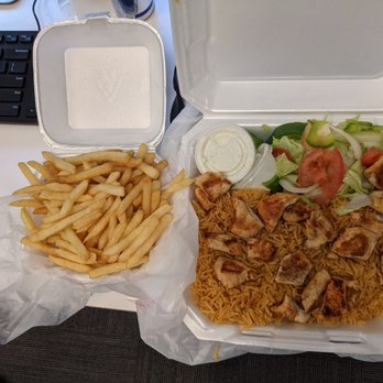 Crown Fried Chicken & Grille - Chicken kabob rice platter and french fries - Fast Food Near Me - Nanticoke, Pennsylvania Crown Fried Chicken & Grille - Chicken kabob rice platter and french fries - Fast Food Near Me - Nanticoke, Pennsylvania