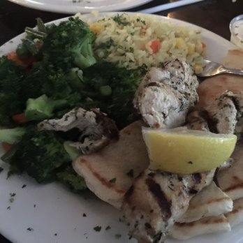 Georges Greek On Second - Chicken kabob plate - Greek Near Me - Long Beach, California