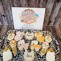 Kiss Me Cakes Bakery and Dessert Shop - Custom decorated shortbread cookies are a perfect accompaniment to your other shower or other celebration decorations!