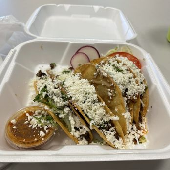 El Roy's Express Mex - Four tacos dorados (2 pastor, 2 asada) - Mexican Near Me - Santa Rosa, California