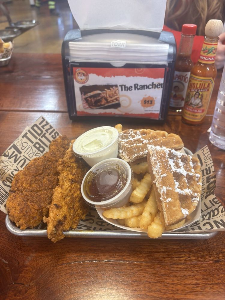 Food from Chix Chicken & Waffles